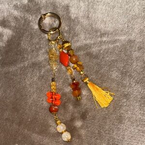 Elegant Beaded Tassel Bag Charm or Keychain